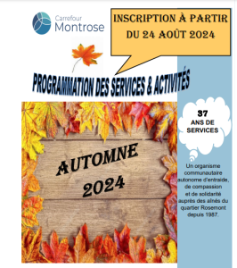 Programmation automne 2024